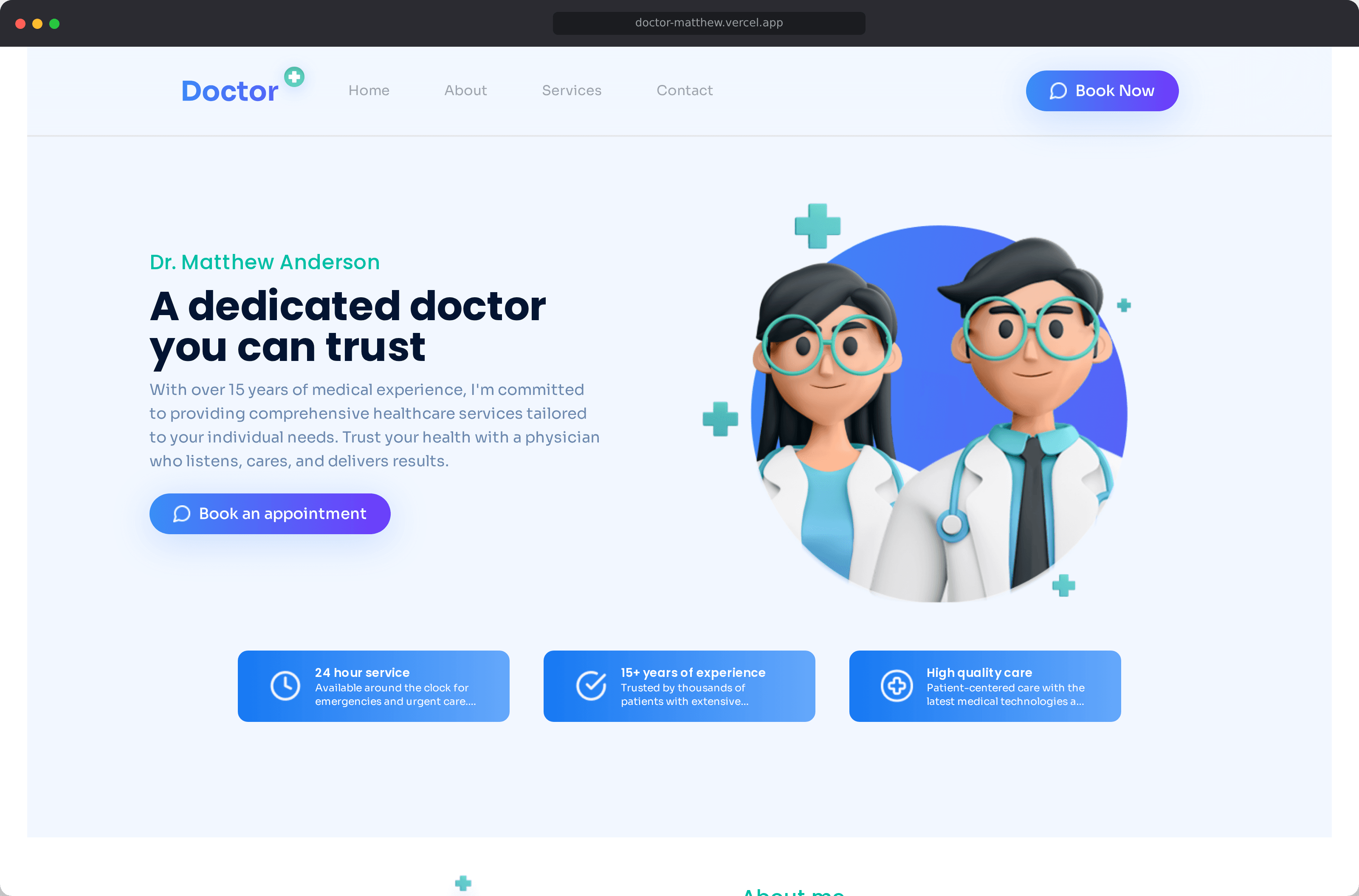 Aperçu du projet Doctor Matthew