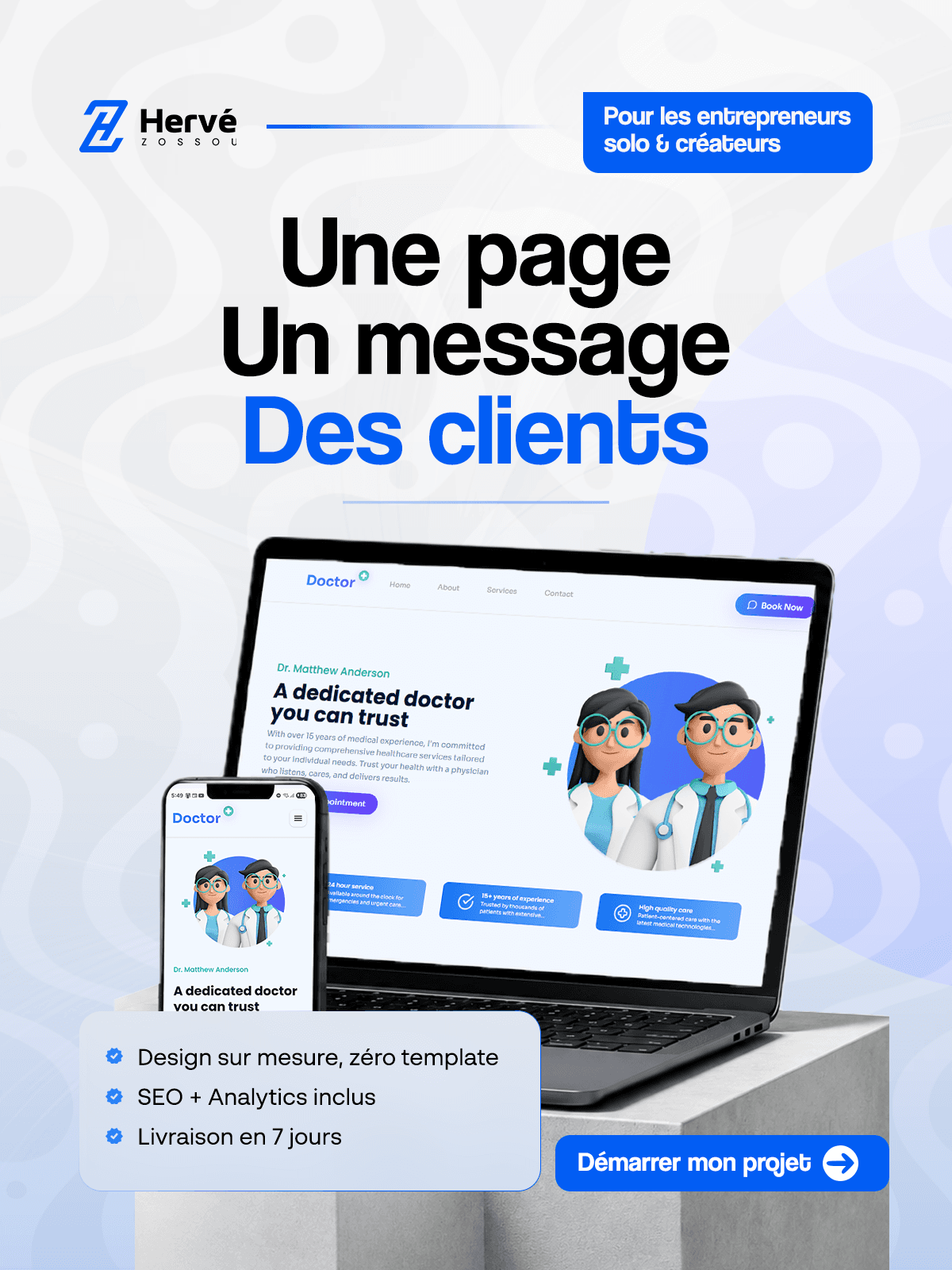 Flyer du service Landing Page